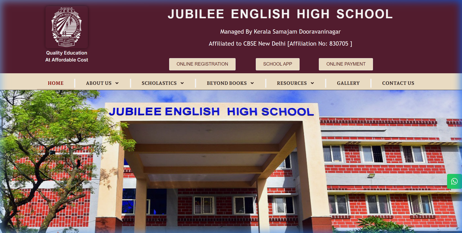 Jubilee CBSE NRI Website